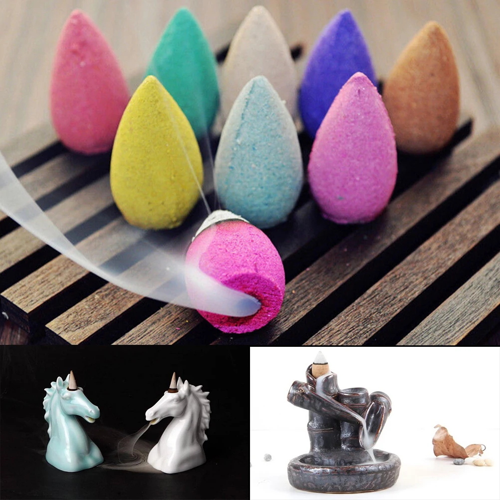 70 шт традиционный ароматерапия конус естественный дыма башня конусов пуля