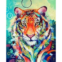 5d diy diamond painting animals tiger cross stitch kit full drill square round embroidery mosaic art picture of rhinestones gift