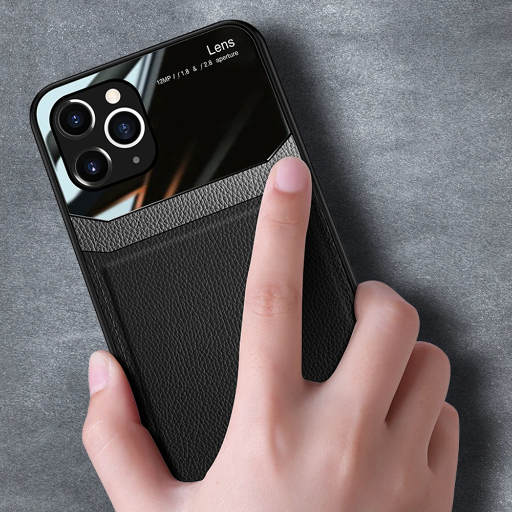 Чехол из искусственной кожи для Apple iPhone 11 Pro X XS Max 6 6s 7 8 Plus зеркальное стекло