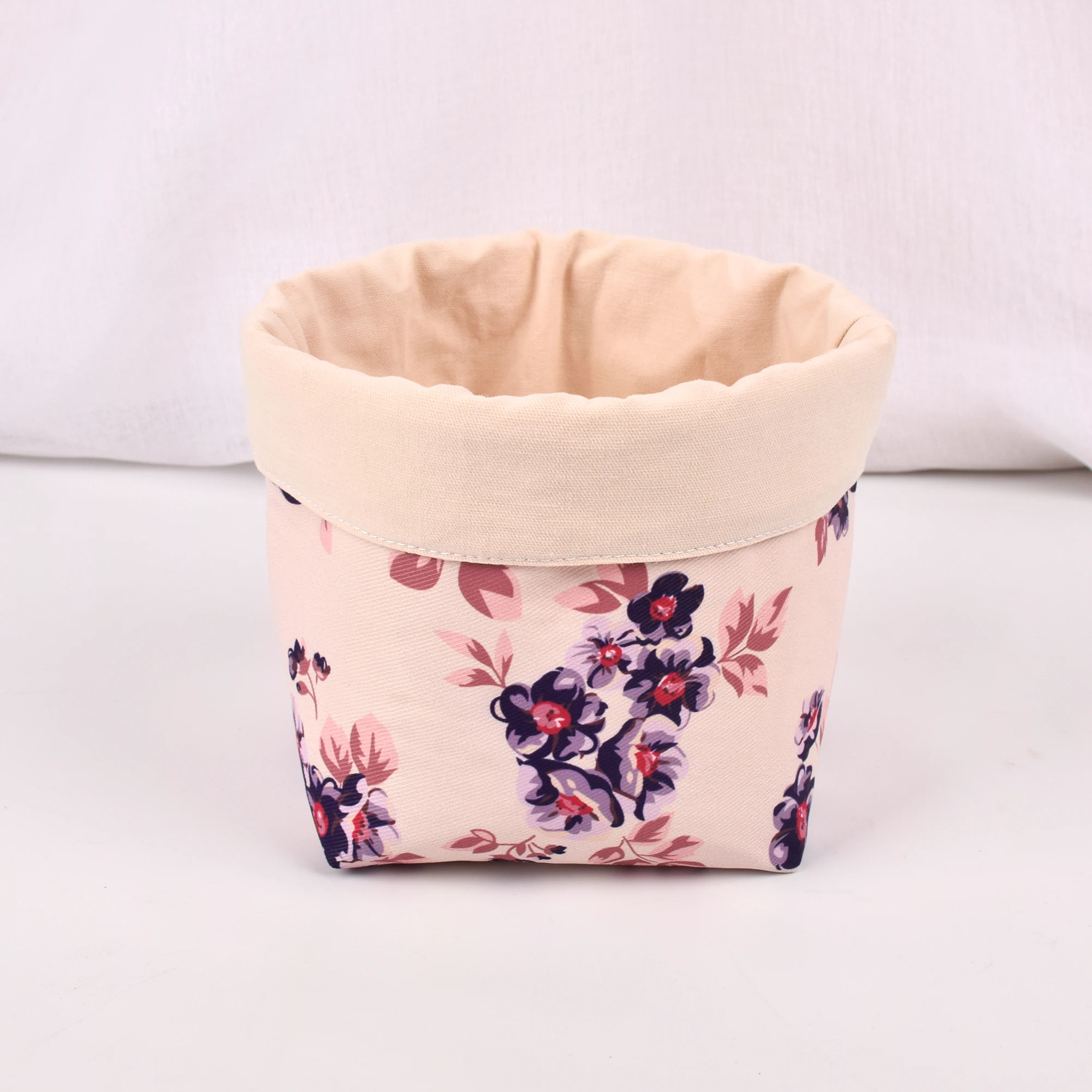 Корзина из ткани двусторонняя корзина ручной работы блюдо для конфет домашний