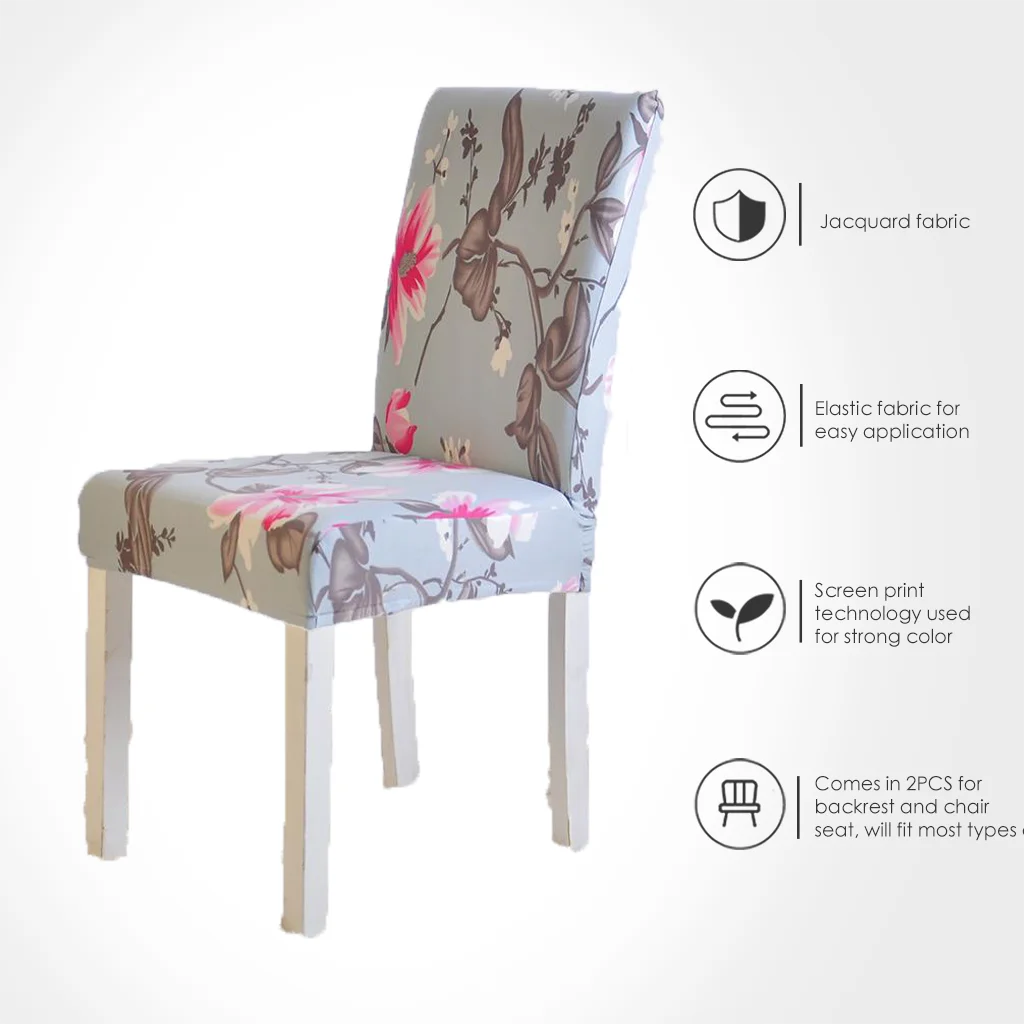 Обеденные аксессуары эластичные Современные чехлы с пасторальным принтом Чехол