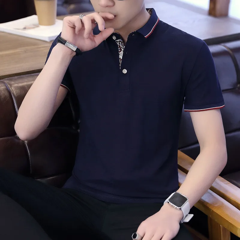 

10190-Men's short-sleeved t-shirt round neck new summer print on clothes trend half sleeve