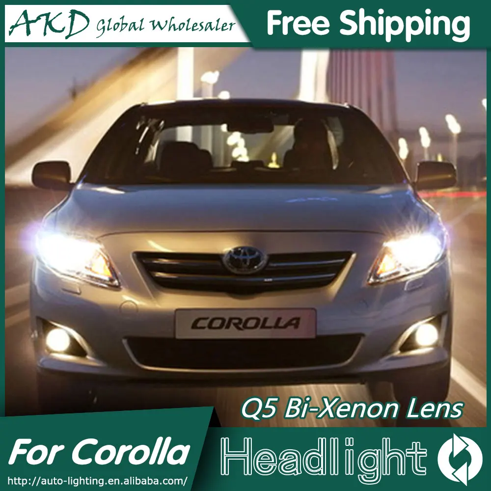 AKD автомобильный Стайлинг для Toyota Corolla 2011 2013 фары Angel Eye СВЕТОДИОДНЫЙ DRL