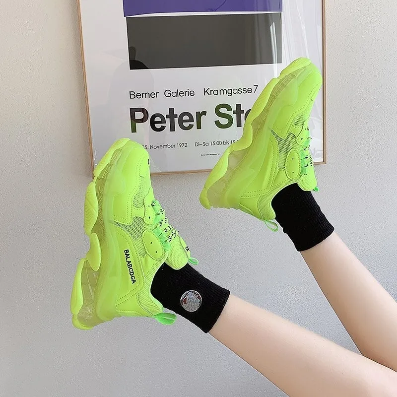 

Old Shoes Thick Sole Luminous Fashion Clear Sandals Women's Summer And Autumn Breathable Comfortable Super Hot Fully Matched