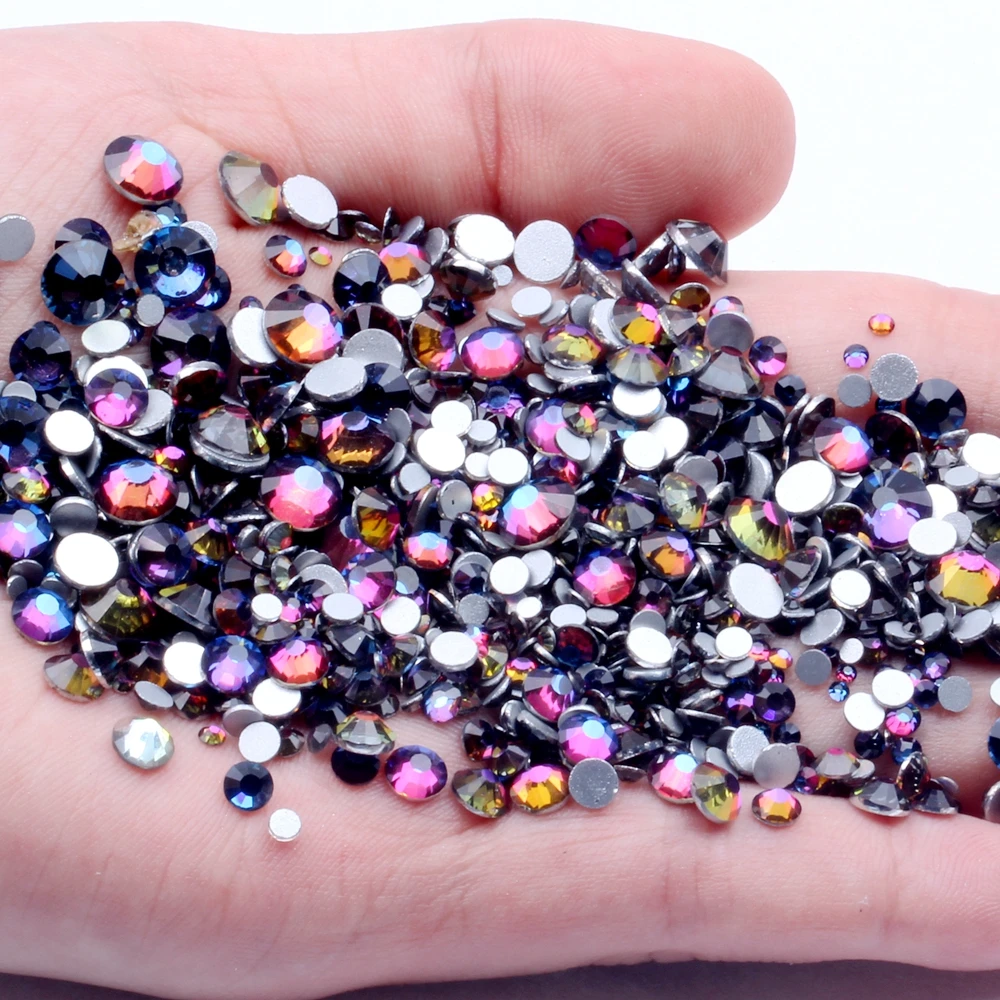 Разноцветные стразы SS3-SS30 для искусственных камней с плоским основанием |