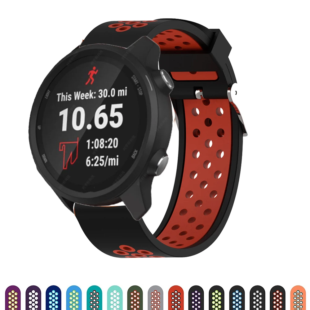 

20 22mm Silicone Watch Band For Garmin Venu Vivoactive 3 4 Vivomove HR Bracelet For Forerunner245/245M 645 Wrist Strap