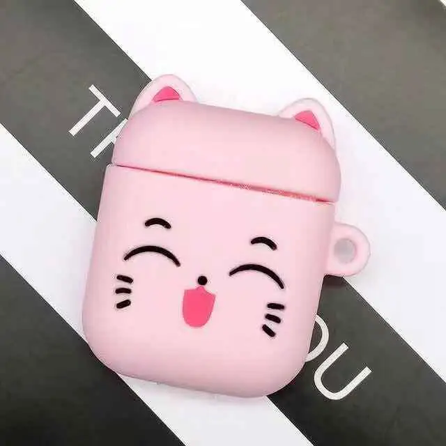Чехол для AirPods с милым рисунком милой свиньи кошки, мягкий силиконовый беспроводной Bluetooth чехол для наушников s для Apple Airpods 1 2, чехол Funda