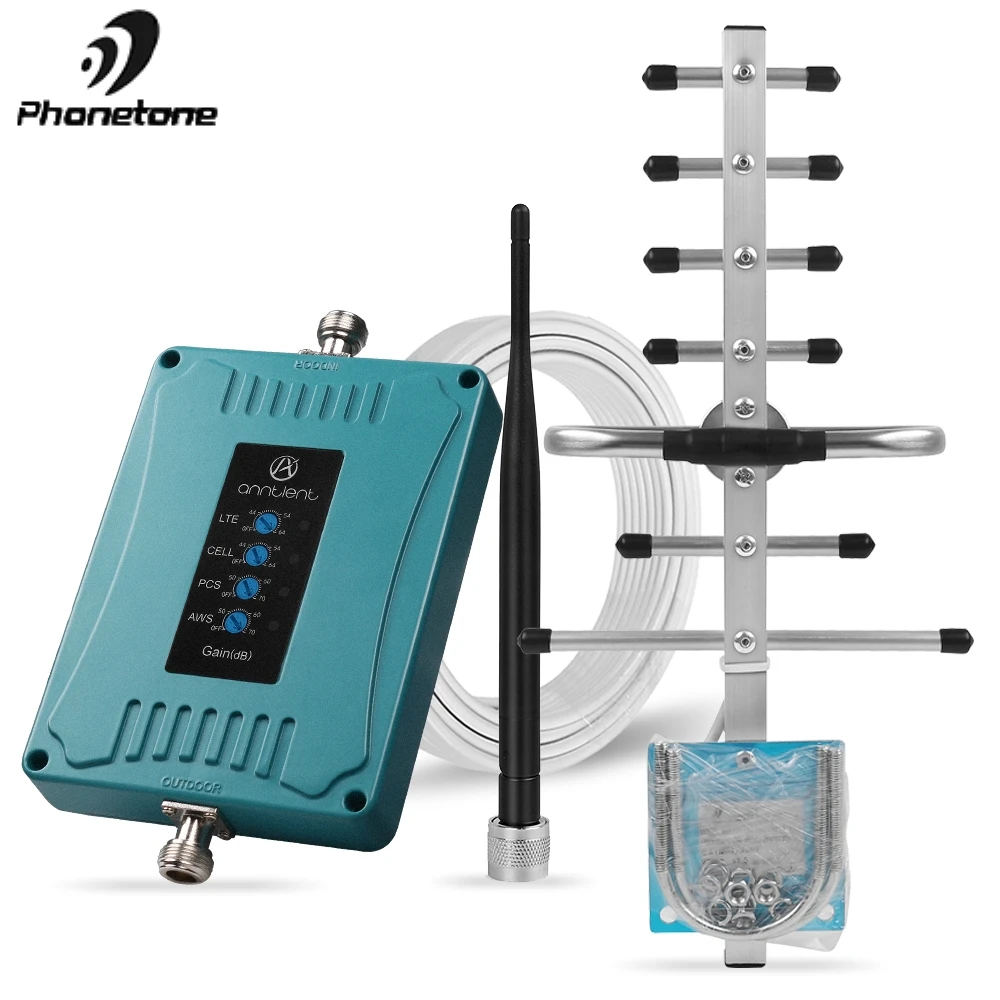 Cell Phone Signal Booster for US/CA 2G 3G 4G LTE 850/1700/1900/700/MHz Band 5/4/2/12/17/13 Home Repeater Kit Enhance Voice Date