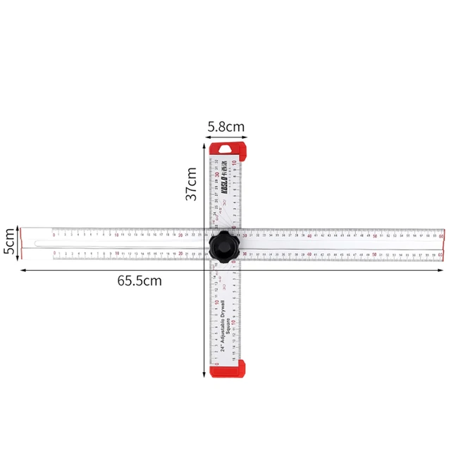 60cm High Precision Angle Ruler Woodworking Scribe Drawing Marking