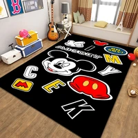 100x180cm black mickey mouse baby play mat carpet large size non slip wear resisting washable living room decoration rugs