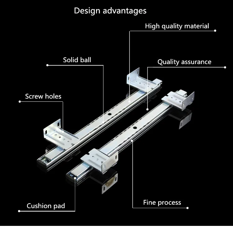 Computer Desk Drawer Orbit Keyboard Bracket Slide Rail Hoisting Crane Rail Bracket 2 Guide Rail