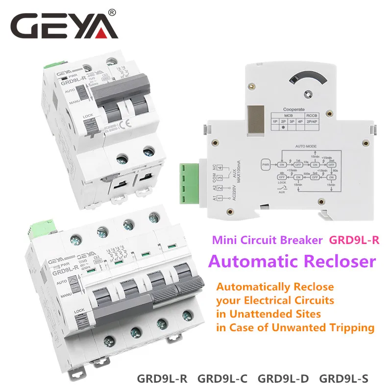 GEYA Din Rail автоматический выключатель АПВ Мини автомат защити GRD9L R GYM9 Американская