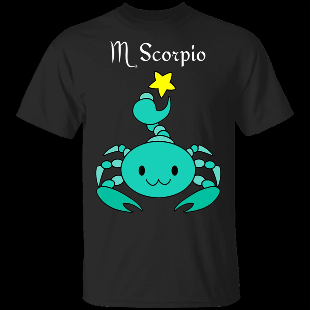 Милая футболка с изображением скорпиона аниме астрология астрология|Мужские