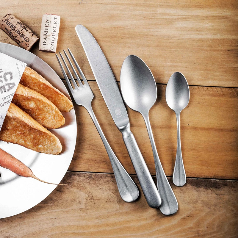 Античная Винтаж в римском стиле набор столовых приборов нержавеющая сталь