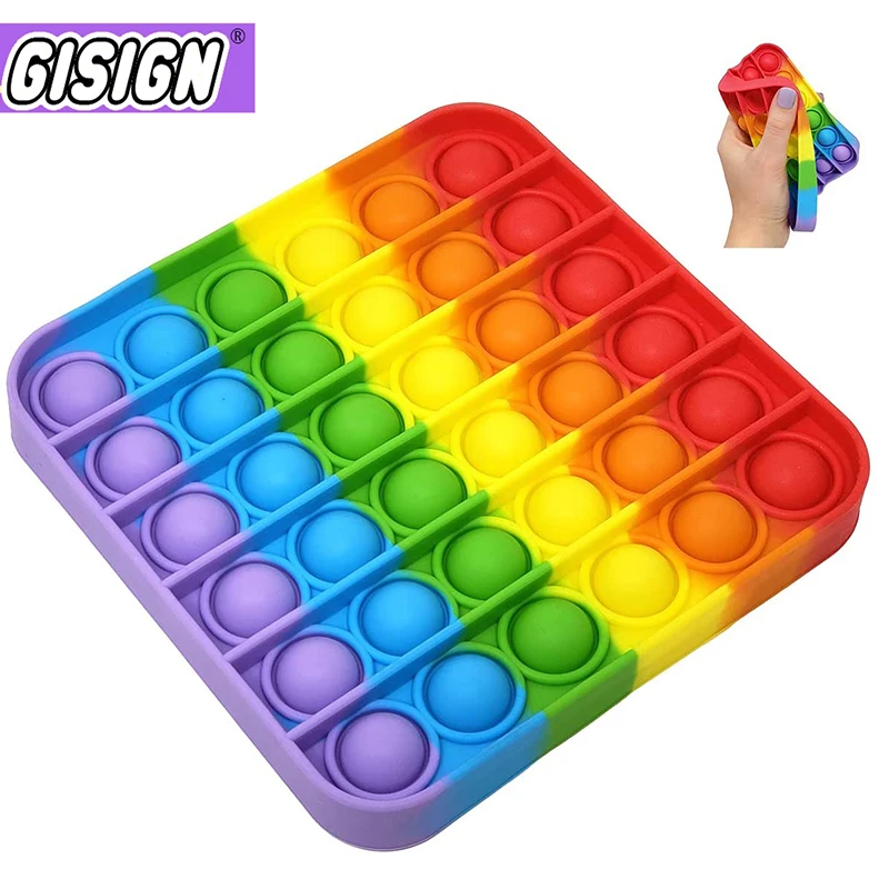 

Push Pop Bubble Fidget Toy Autism Popit Squishy Stress Reliever Toys Adult Child Funny Anti stress Pop It Reliver Stress Sensory