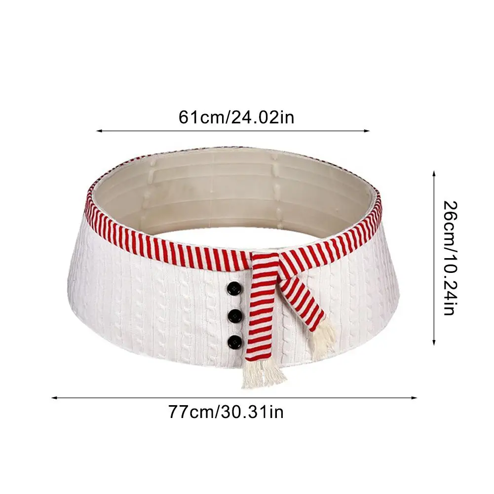 

Christmas Tree Skirt White Decorative Christmas Tree Base Cover Christmas Blouse Scarf Style Christmas Tree Skirt Decoration