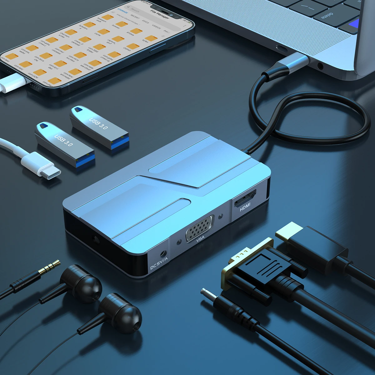 

Адаптер USB Type C 7 в 1 с 4K HDMI