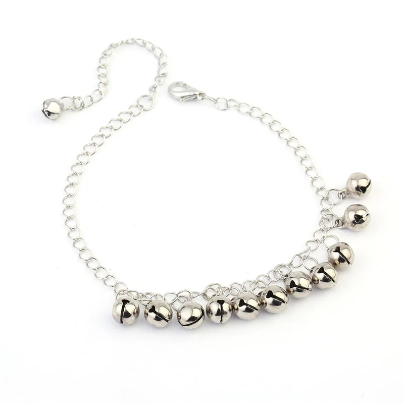 EDS серебряный браслет на лодыжку с кисточками и колокольчиками для женщин медные