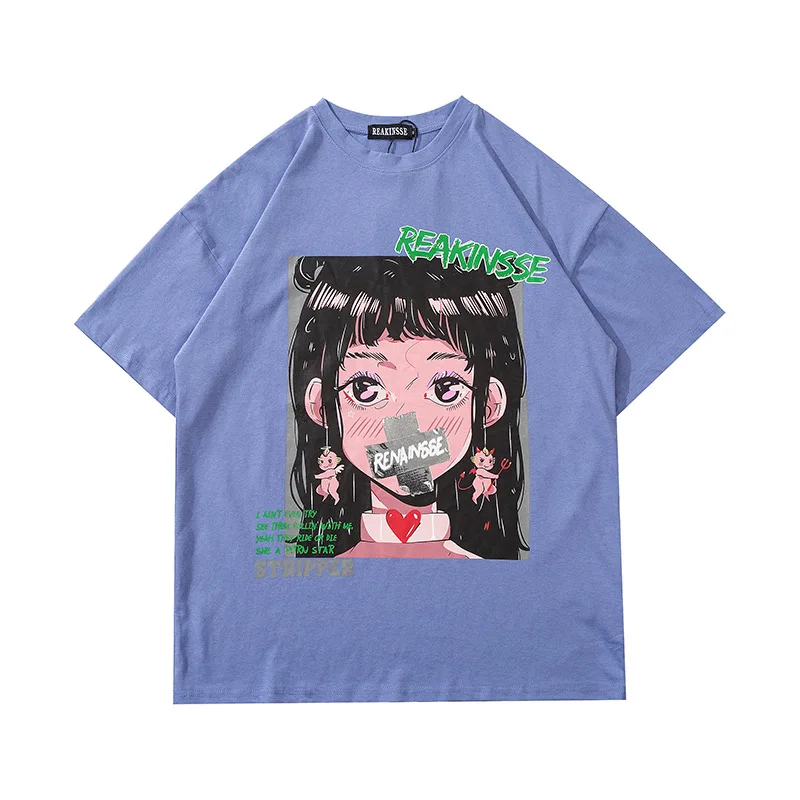 

Eukaaru Street Fashion Cotton graphic t shirt Men Streetwear Clothing Hip Hop Half Sleeve T-shirt Short Sleeve Oversized tshirt