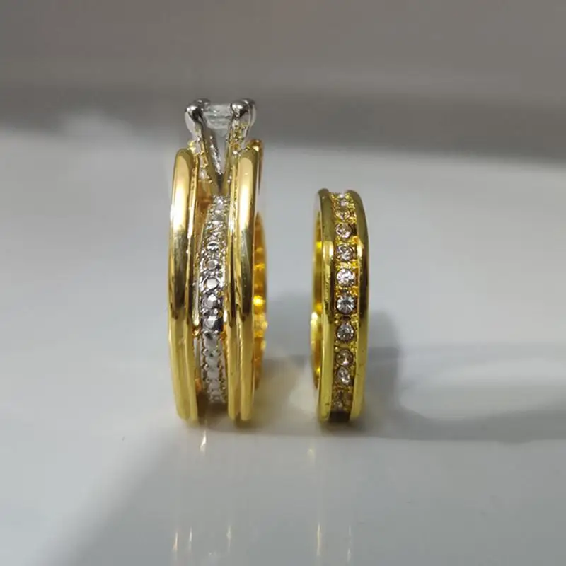 18K из плотной ткани желтого цвета бело-золотые кольцо с сапфиром Оптовая продажа