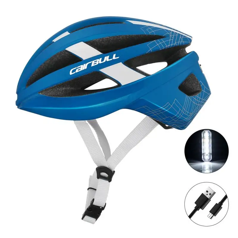 

Bicycle Helmet LED Light Rechargeable Intergrally-molded Safety Cap Outdoor Sport Mountain Road Bike Equipmen