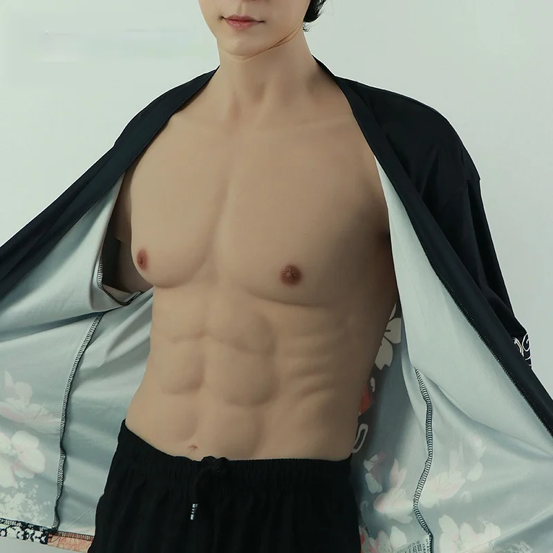 Artificial Muscle False Belly Transgender Realistic Silicone Muscle Suit Artificial Fake Man Muscle Chest Crossdresser