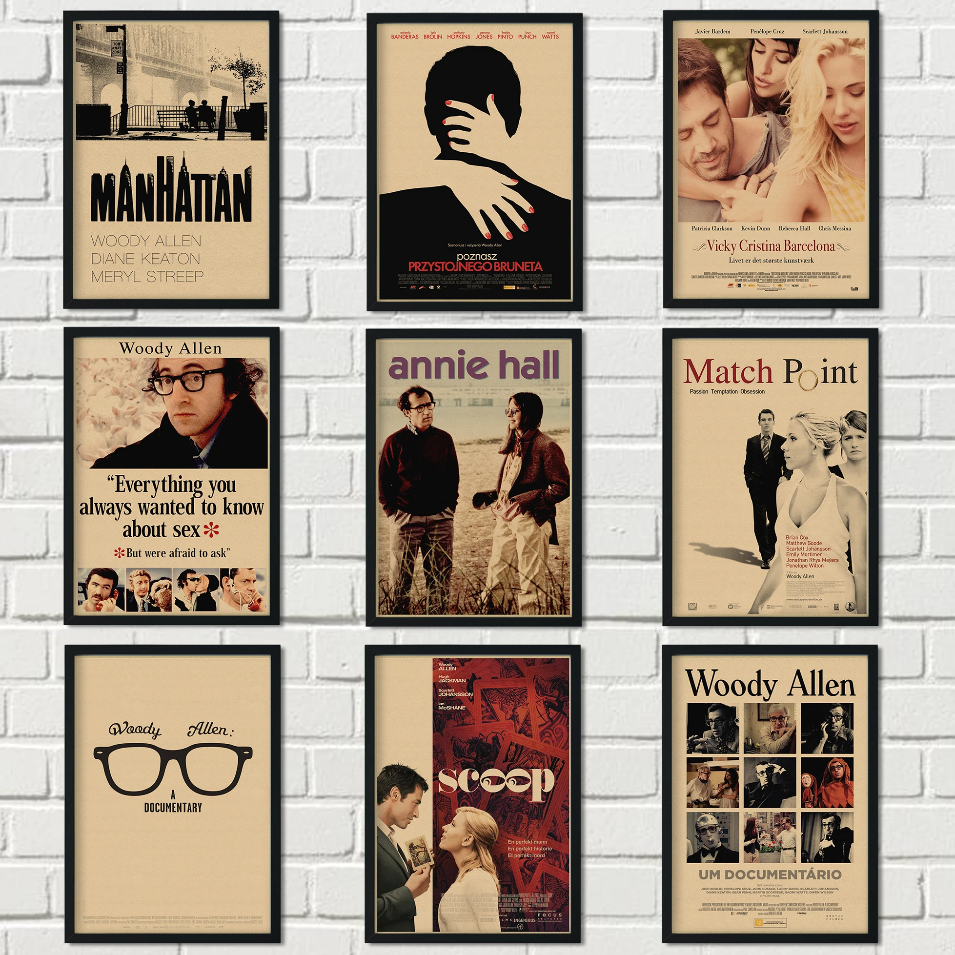 Аниме фильм Вуди Аллен винтажная Ретро картина основное изображение кафе