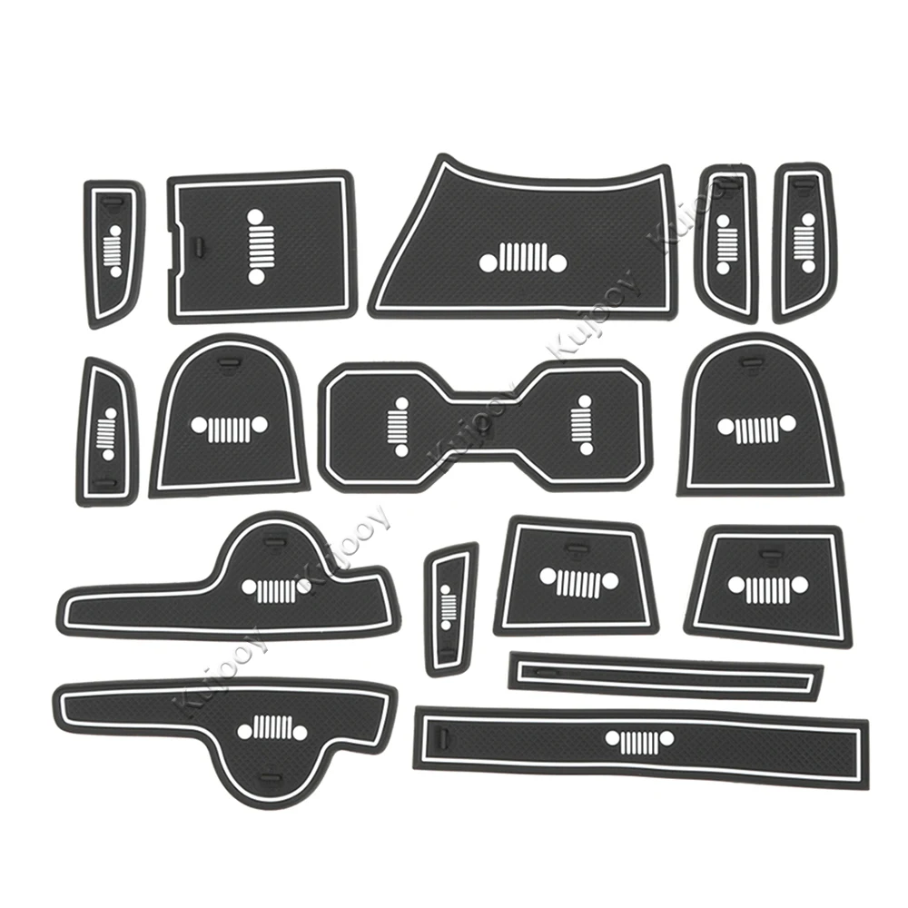 

For Jeep Renegade 2019+ Door Slot Mat Water Cup Holder Mat Pad Car Styling Accessories
