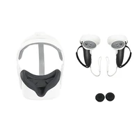 face mask cover tpu handle protective sleeve q lens cover stick caps kits for oculus quest 2 vr headset accessories