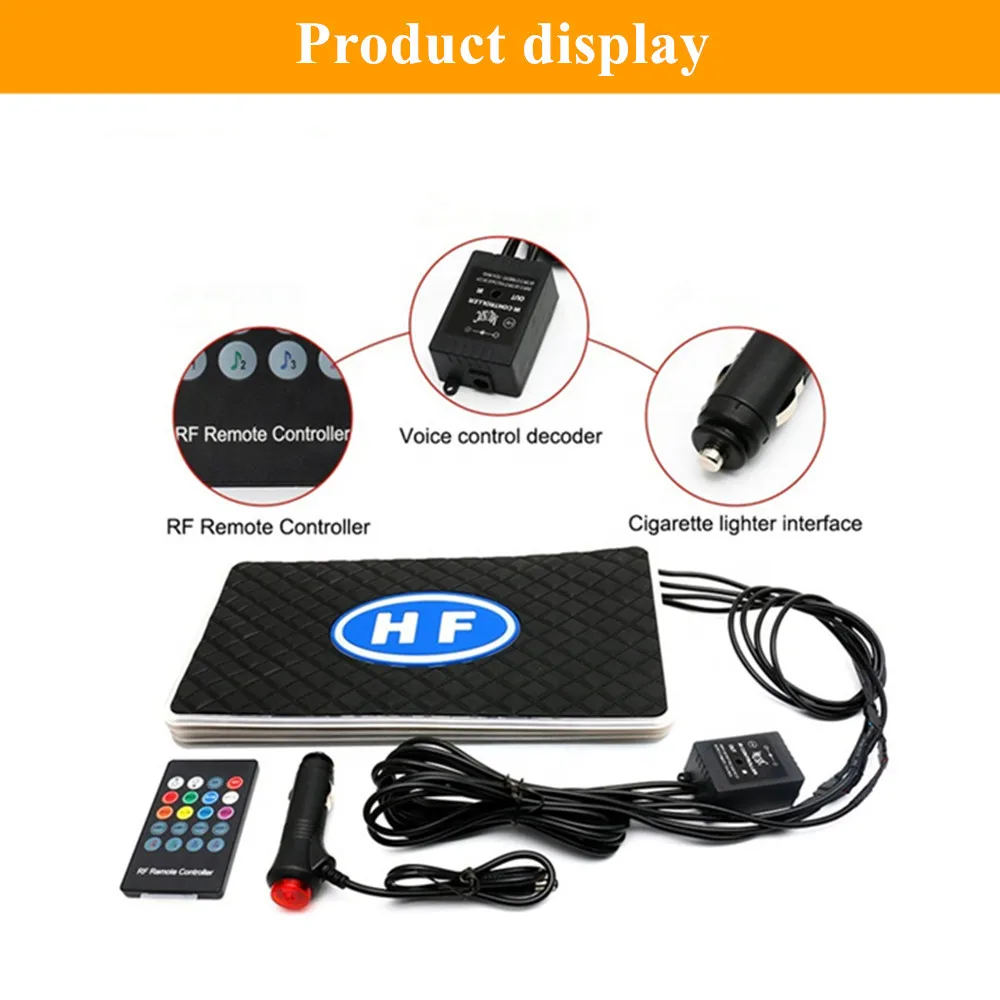 Напольный коврик BeCar 2/4 шт. противоскользящий светодиодный автомобильный с