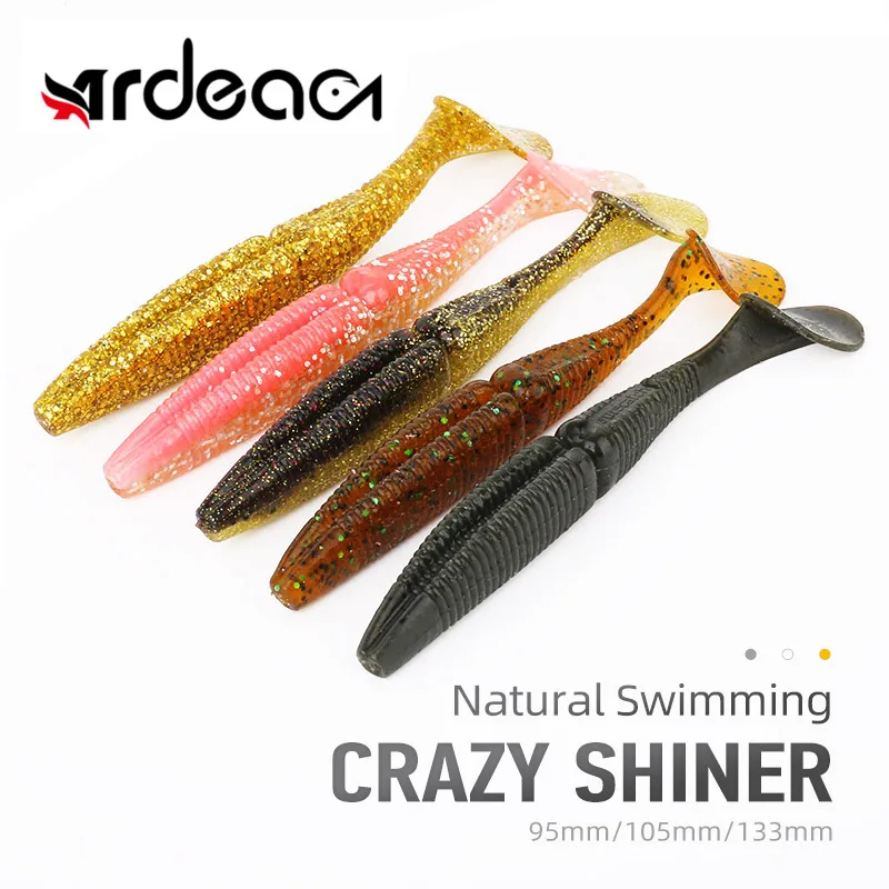 

Ardea Crazy Shiner Soft Bait Fishing Lure Floating Artificial Worm Silicone Bass Pike Minnow Trout Swimbait Jigging Pesca Lure