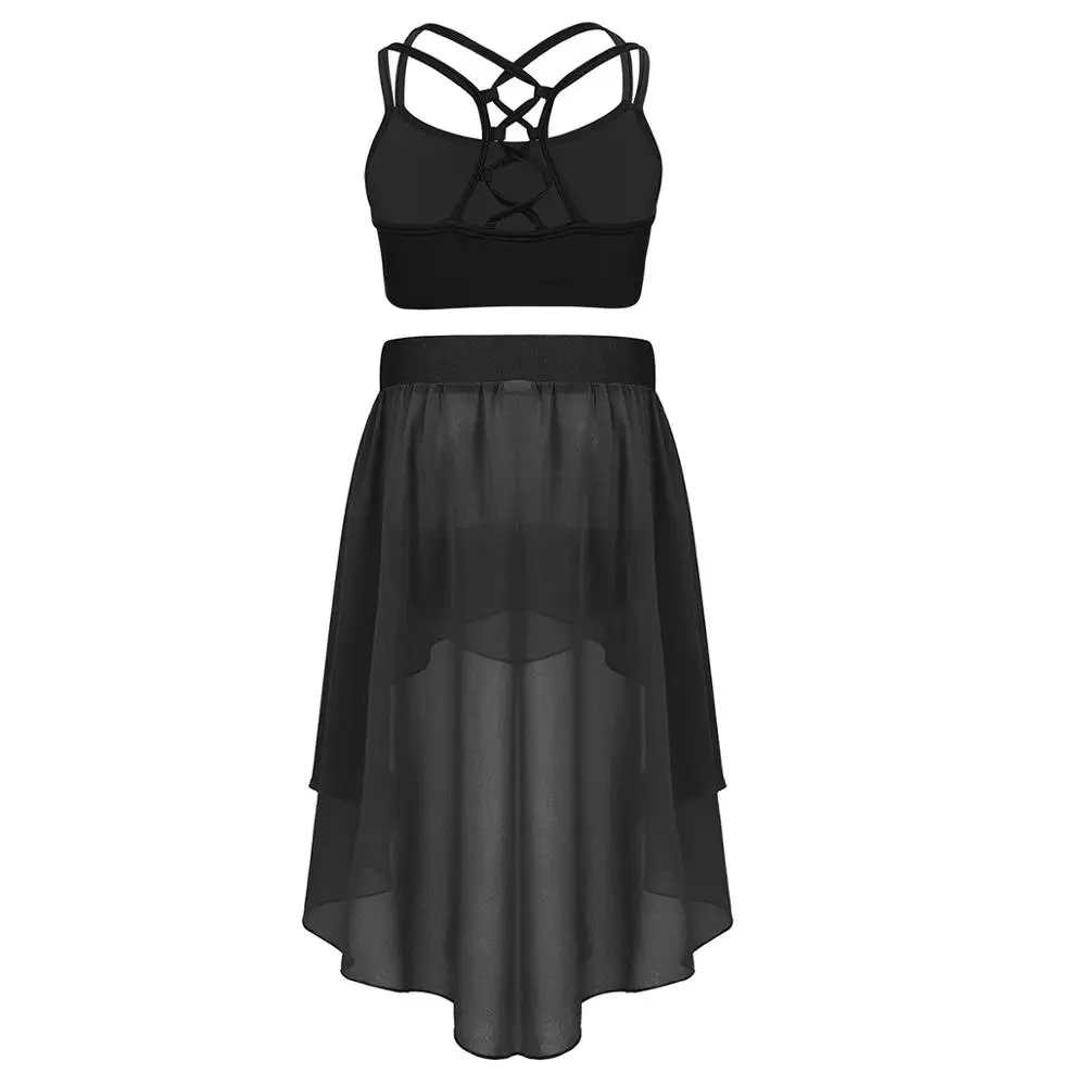 Для балета и танцев для маленьких девочек костюм дети Cirss крест накрест Майки