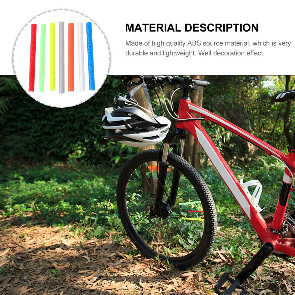 

84PCS Color Reflective Spokes Wire Decor Use Tools Reflective Night Ride Use Tape