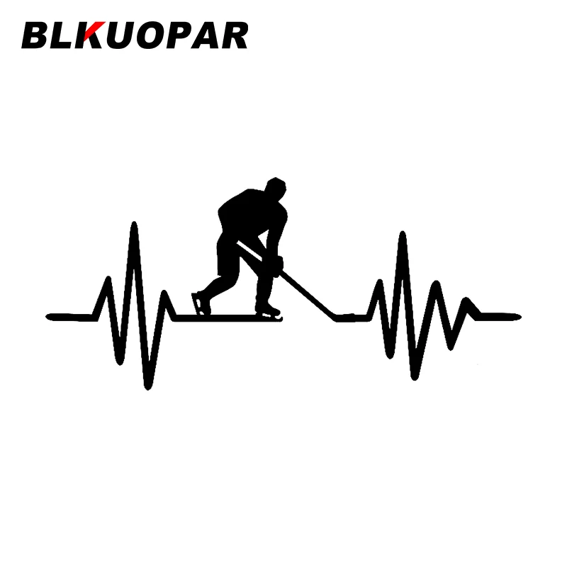 

BLKUOPAR for Hockey Frequency Car Sticker Funny Occlusion Scratch Decal Creative Windshield Laptop Motorcycle Vinyl Car Wrap