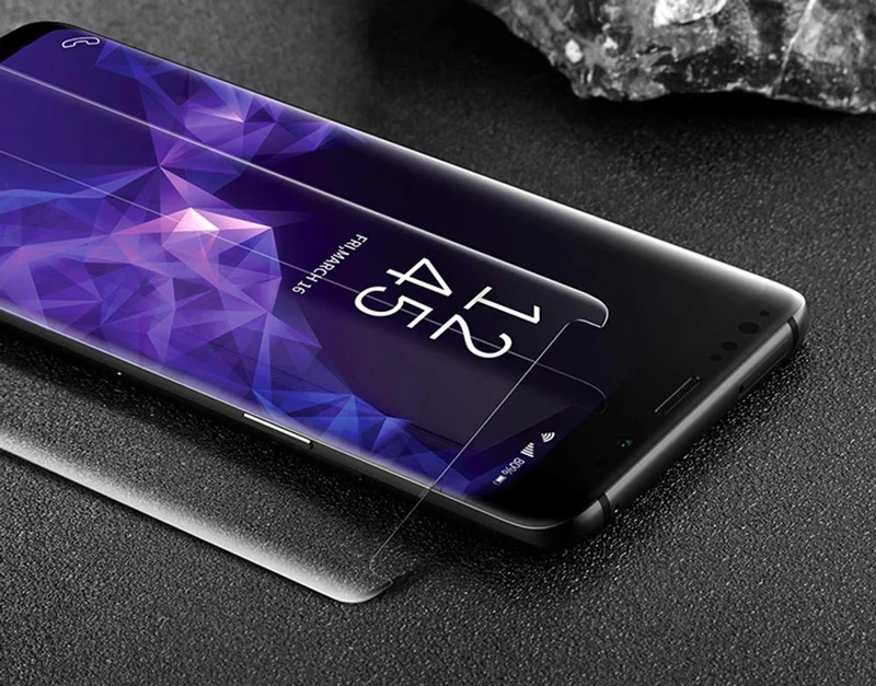 UV Full glue tempered glass For Samsung S8 S9 S10 screen protector For Samsung Galaxy S10E Note 10 Plus 8 9 S7 Edge S9 UV liquid