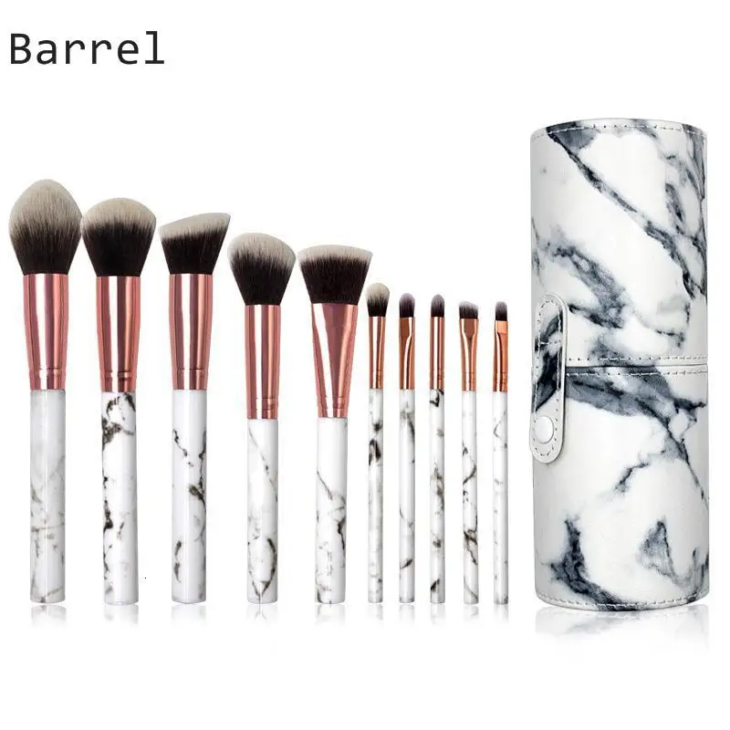 10 шт. Женская мраморная текстура Мраморная ручка кисть для теней румян пудры