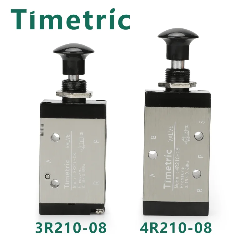 Металлический Соленоидный клапан 3R 4R с ручным нажимом 2 положения 3/5 путей