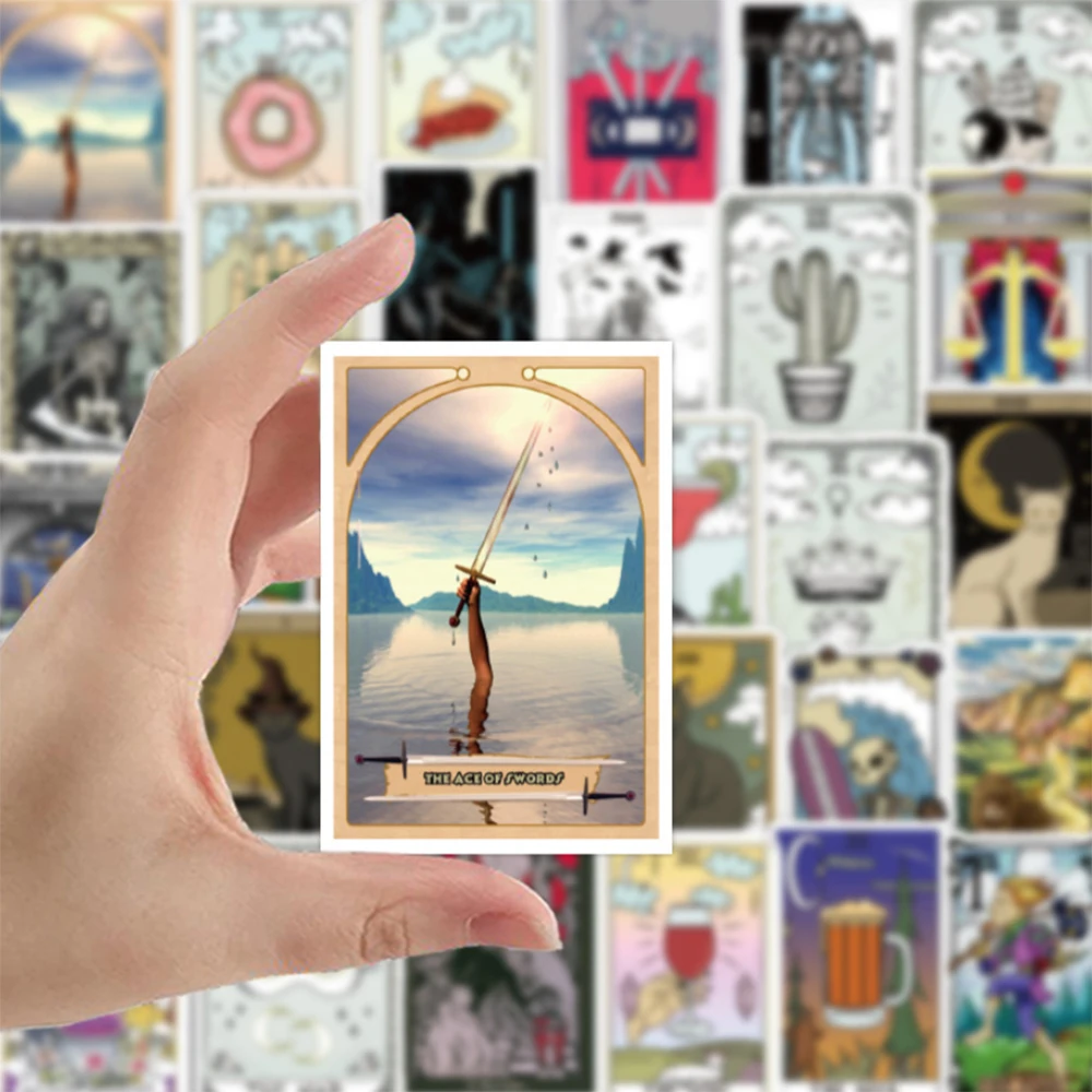 50 шт наклейки для карт таро гр