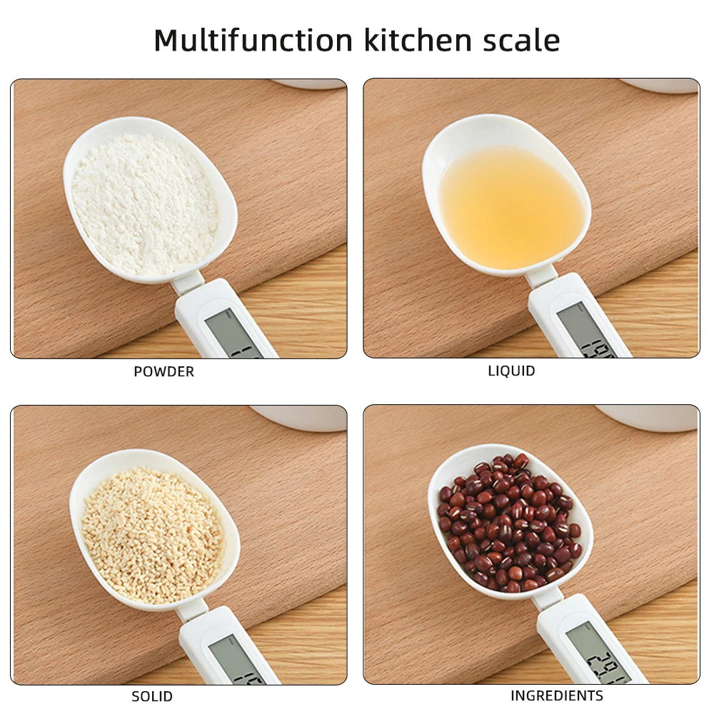 

Digital Kitchen Scale Spoon 500g/0.1g LCD Display Electronic Mini Balance Food Flour Measuring Grams Milk Powder Cooking Baking