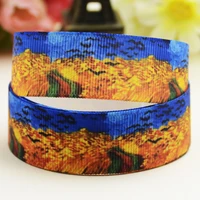 78 22mm1 25mm1 12 38mm3 75mm painting printed grosgrain ribbon party decoration 10 yards x 02669