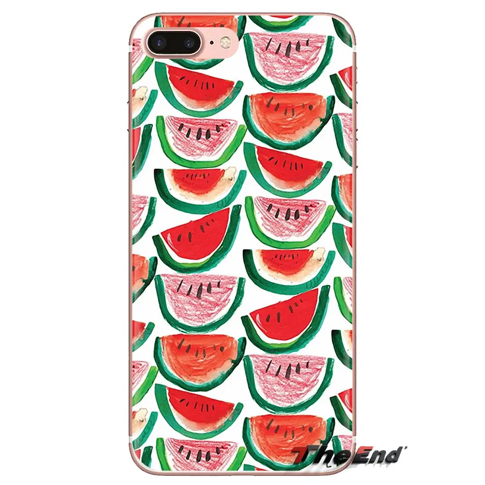 Transparent TPU Bag Case Watermelon print desgin For Huawei G7 G8 P7 P8 P9 P10 P20 P30 Lite Mini Pro P Smart Plus 2017 2018 2019 |