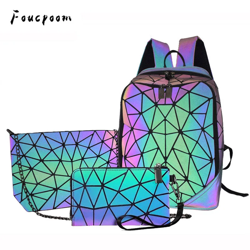 Новинка женские светящиеся рюкзаки мужские 15-дюймовые для ноутбука набор