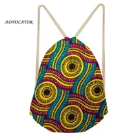 advocator womens african elements bohemian pattern drawstring bag girls daily storage draw string backpack shoes bag sporttas