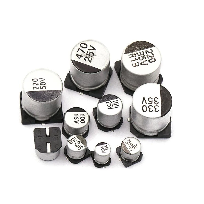 10 шт. SMD 6 3 V 10V 16V алюминиевая крышка 25В 35В с алюминиевой крышкой 50В Алюминий