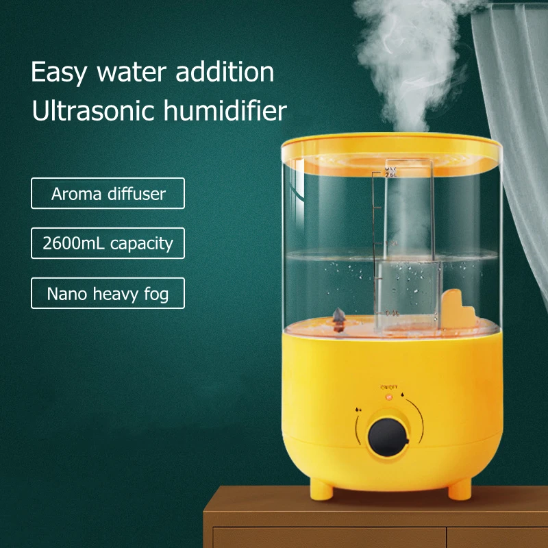 

2600ML Aromatherapy Air Humidifier Heavy Fog Ultrasonic Mist Maker Essential Oil Diffuser Home Room Fragrance Aroma Humidifier