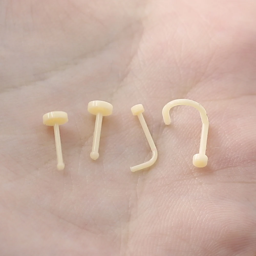 1 шт. акриловые бусины телесного Цветной стержни носа серьги стержня пикантная