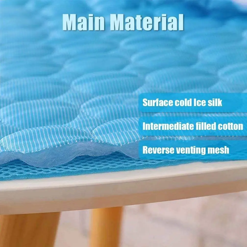 

Pet Bed Ice Silk Dog Bed Pad Summer Ice Pad Cool Cold Silk Moisture Proof Cooler Sofa Mats Portable All Season Pet Accessories