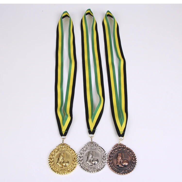 65 мм Новый стиль спортивных соревнований медаль Футбольная спортивная золотая