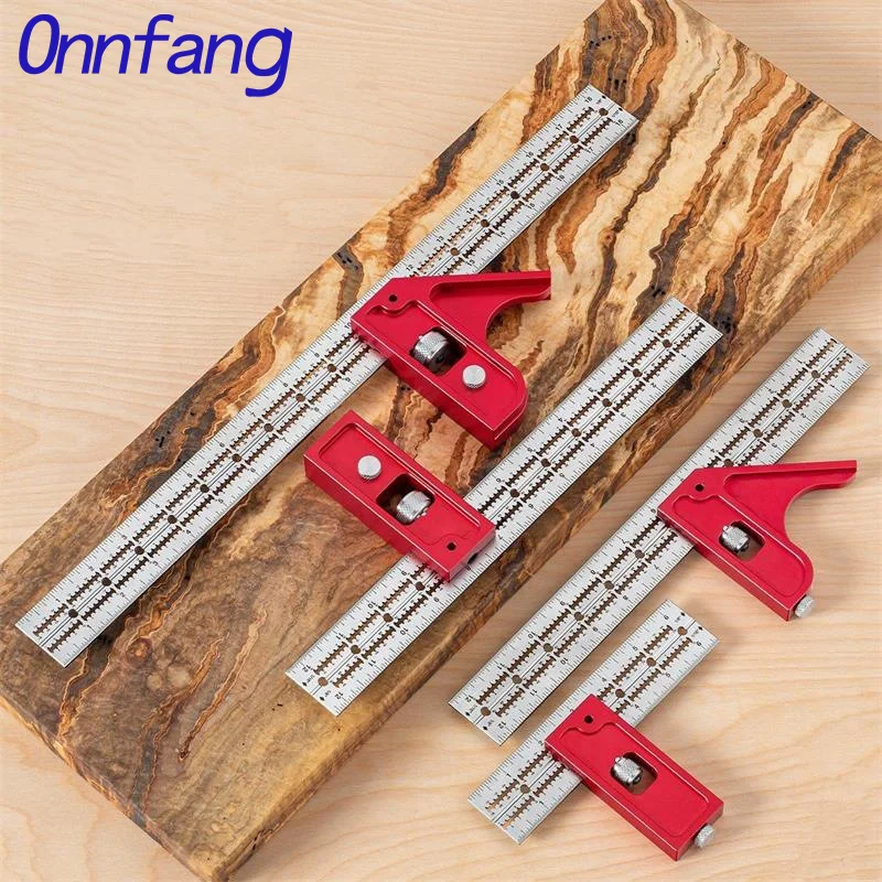

15/30cm Multifunction Aluminum Alloy Try Square Angle Marking Right Ruler For Joiner Carpenter Woodworking Adjustable Sliding R