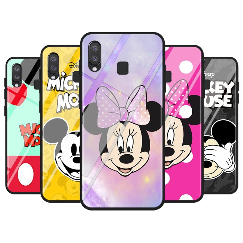 

Disney Lovely Minnie Mickey Mouse For Samsung A30 S A40 S A2 A20E A20 S A10S A10 E A90 A80 A70 S A60 A50S Soft Black Phone Case